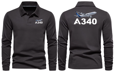 AIRBUS A340 LONG SLEEVE POLO